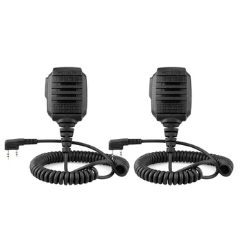 RETEVIS-Microfone impermeável, Walkie Talkie, microfone tangente, alto-falante de ombro, PTT para Baofeng UV-5R, UV82, RT622, HK006, IP54, 2 pcs