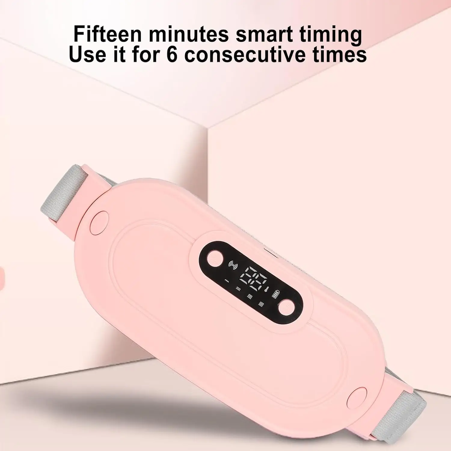 

Heating Pad for Period Cramps, 5000 mAh Large Capacity, 5-10h Working Time, Portable Cordless Menstrual Heating Pad with 3Heat L