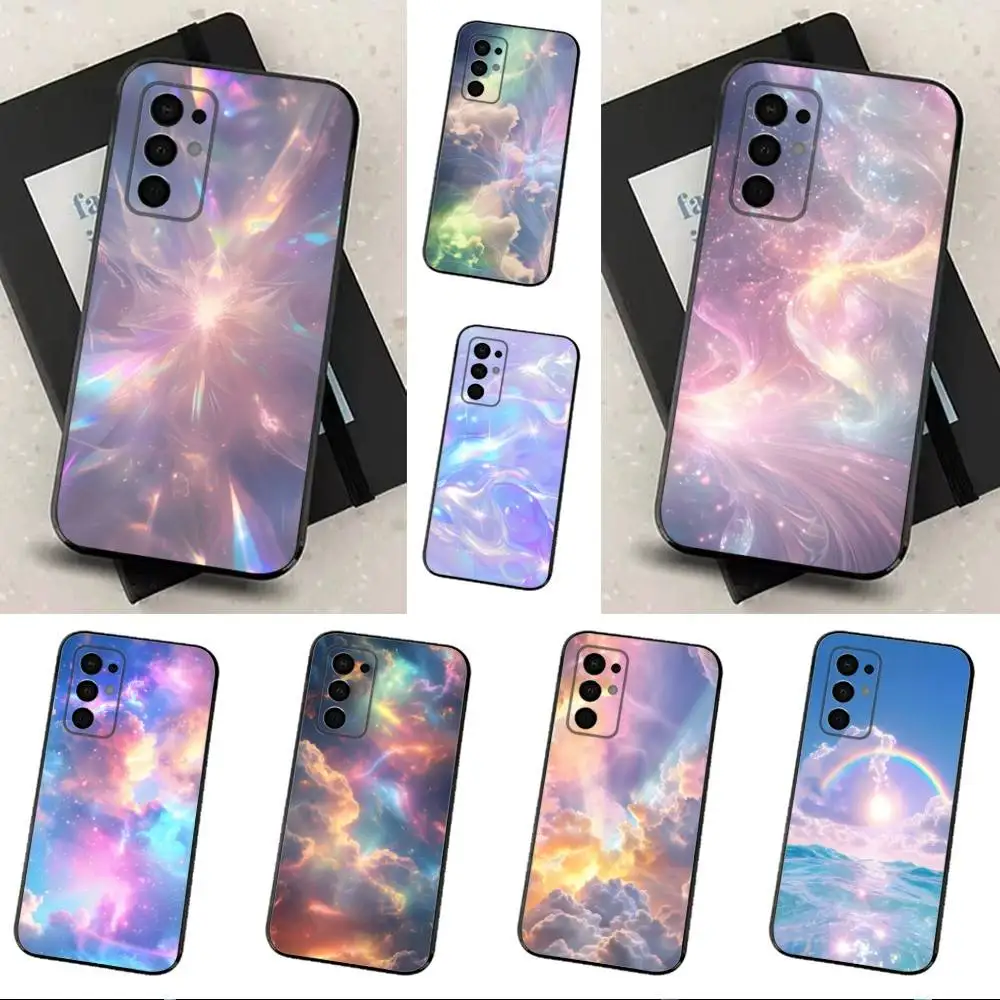 

Dream Pink Art Rainbow Phone Case For Samsung Galaxy A13,A21s,A22,A31,A32,A52,A53,A71,A80,Soft Black Shell