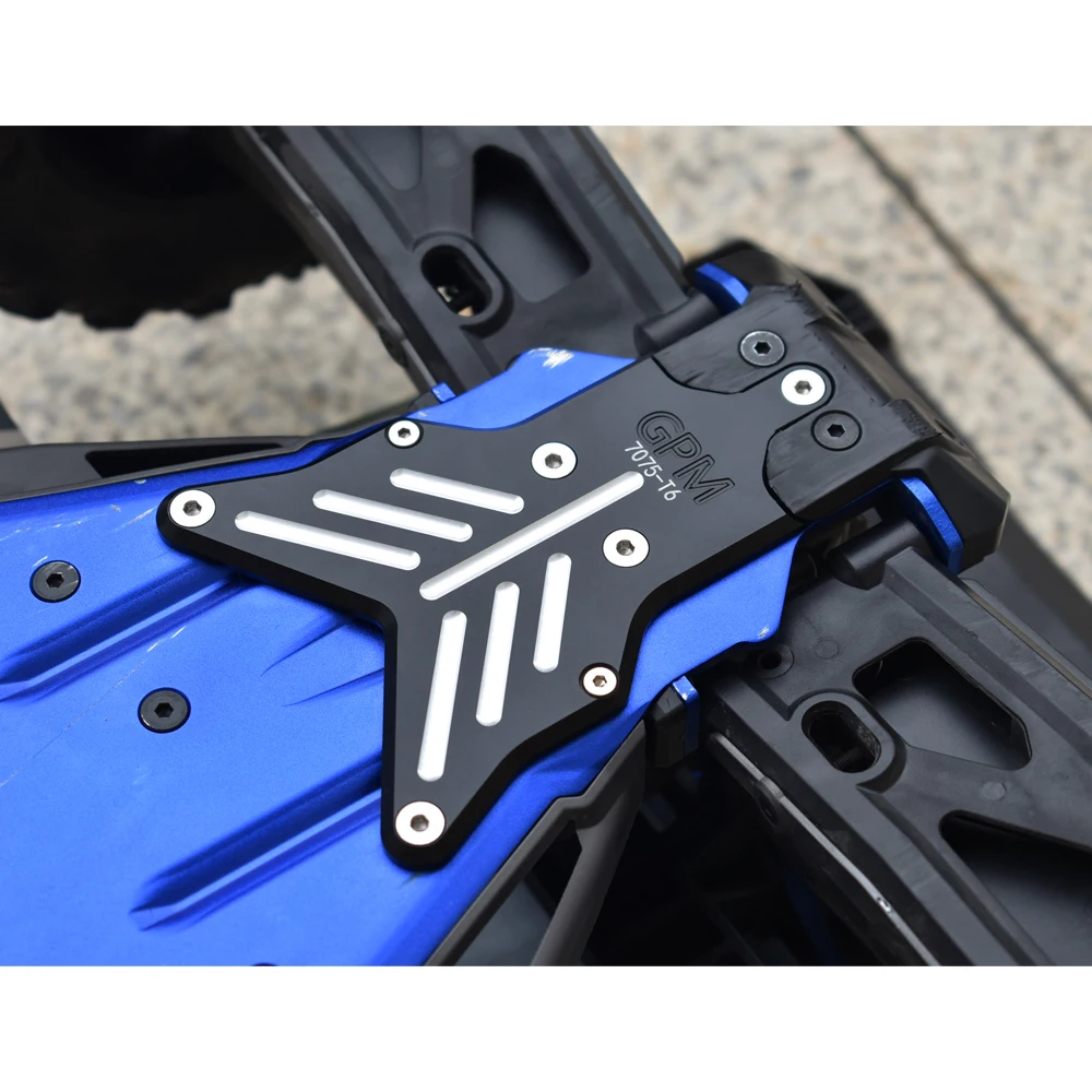 Metal Rear Chassis Cover Rear Bumper Mount Skidplate 9536 for Traxxas 1/8 Sledge 4WD Monster Truck 95076-4 RC Car Upgrade Parts