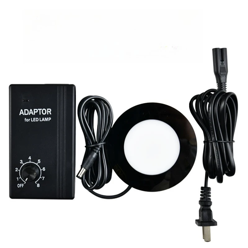 

50-75mm Stereo Biological Microscope LED Light Bottom Lamp Microscopio Backlight Illuminators Lighted Source AC90V-240V