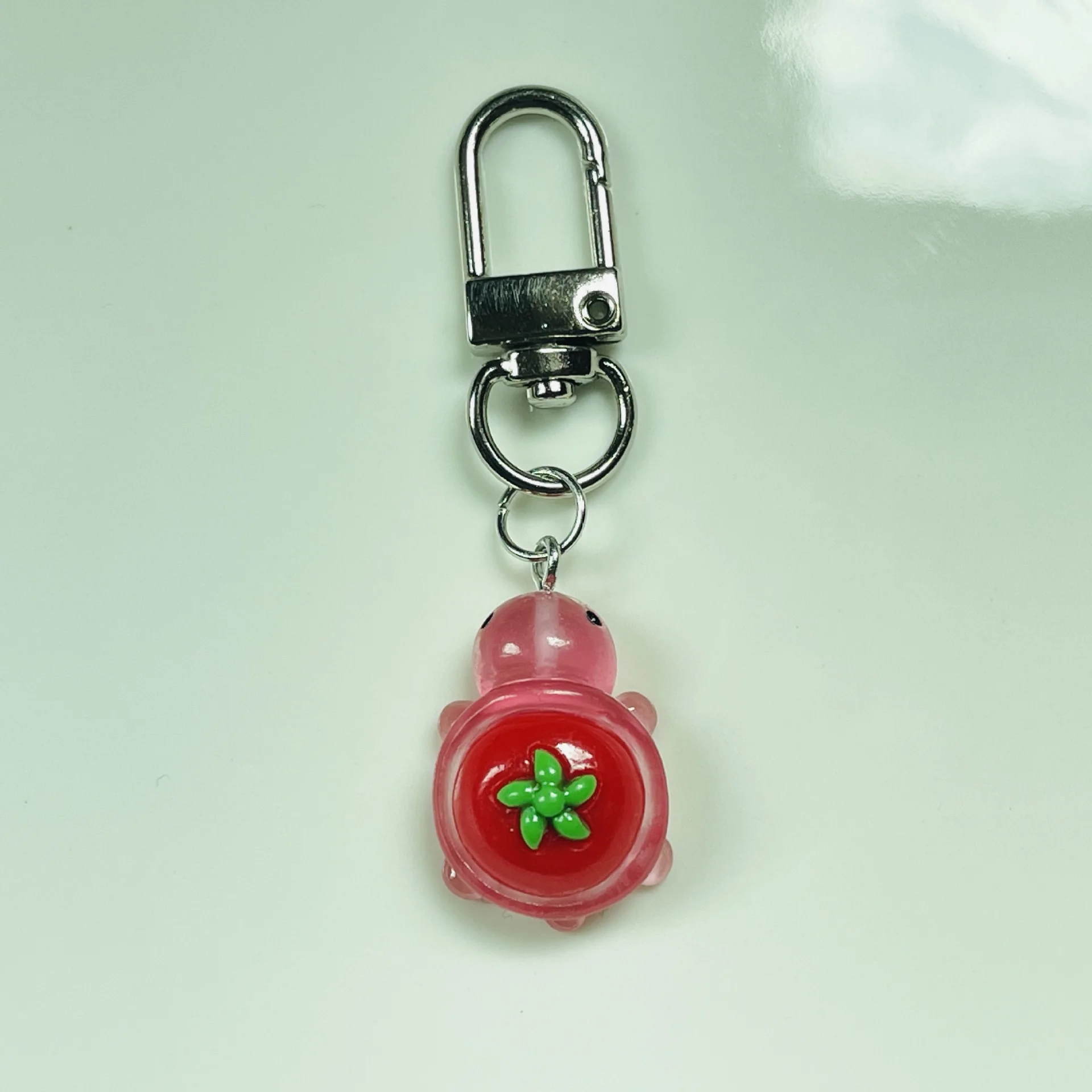7pcs transparent colored turtle jewelry keychain, suitable for bag hanging accessories, the best gift