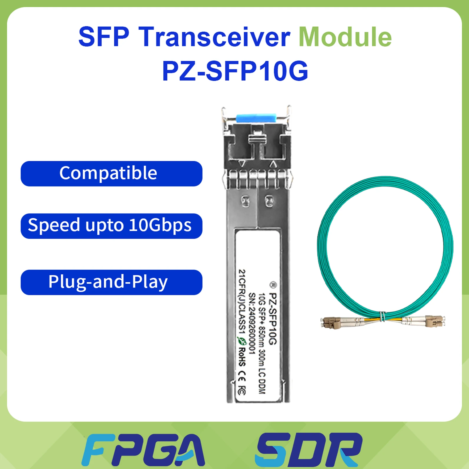 Copper SFP+ Module SFP10G QSFP40G QSFP100G for Xilinx Zynq Ultrascale+ FPGA Development Board 10Gbps 40Gbps 100Gbps Data Rat