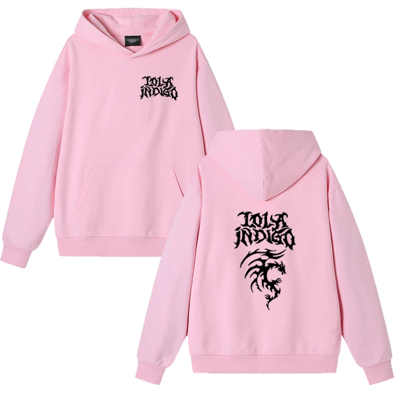 Singer LoIa Indigo Logo Graphic printed Hoodies Men Women High Quality Fashion Pullovers Casual Long Sleeve Sweatshirts Unisex