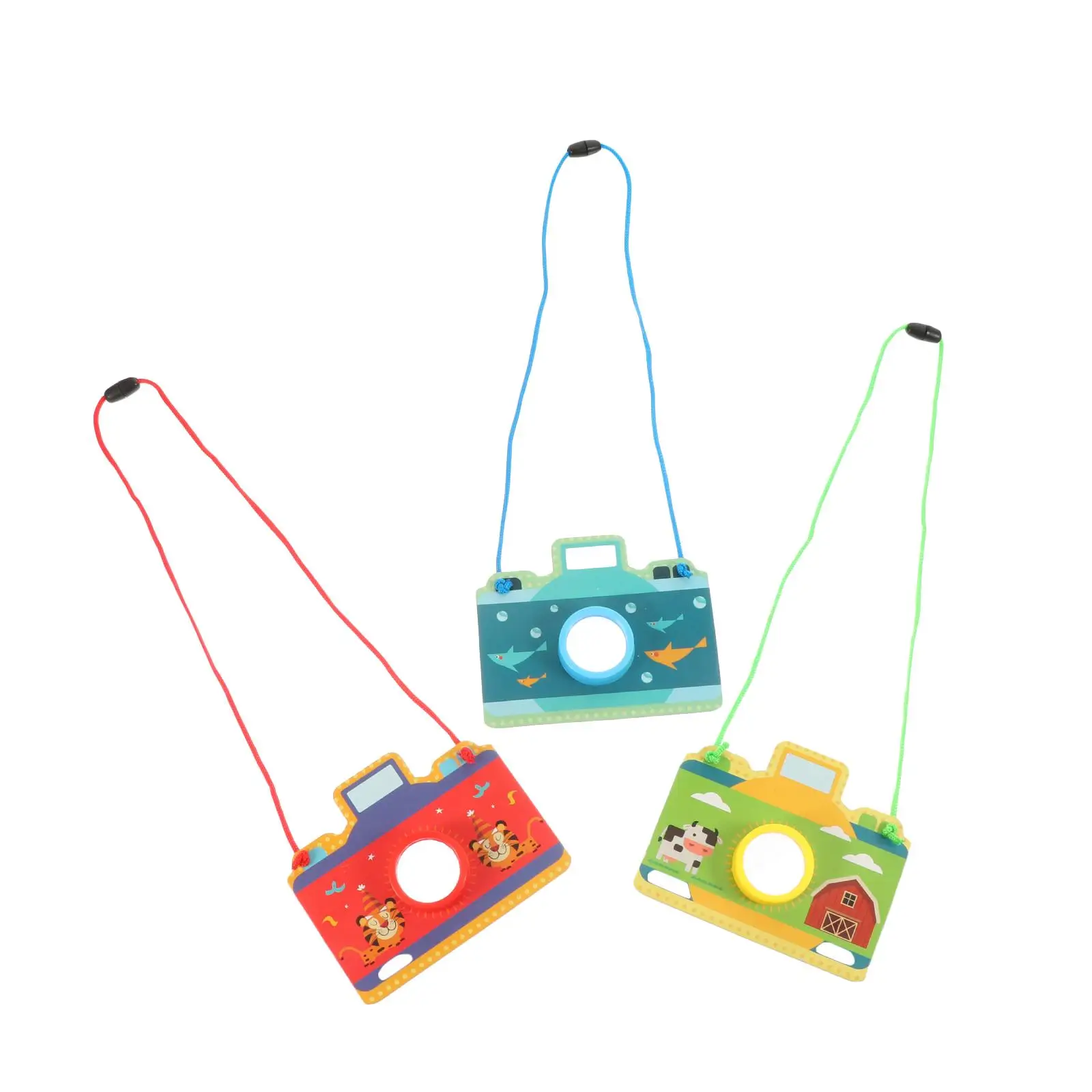 3 Pcs Kaleidoscope Paper Poly Prisms ABS Material Children Toy Imitation Camera Creative Educational Baby Gift