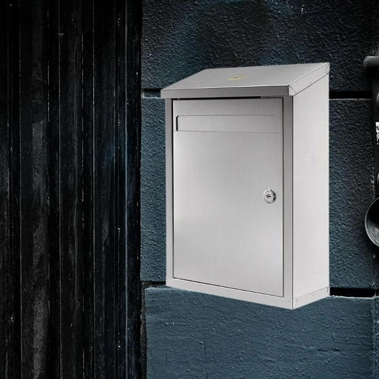 

Wall Mounted Mailbox Versatile Locking Complaint Box Key Drop Box Metal Case for Outside Hotel Customer Center Business Sturdy