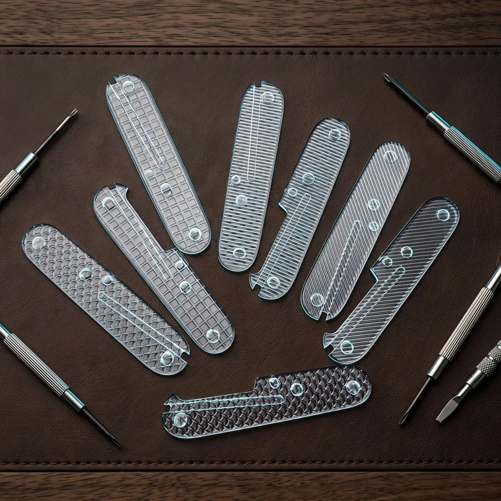 Multi Models Patterns White Transparent Replacement Handle Patch for 91mm Knife,1pair Knife Handle DIY Materials
