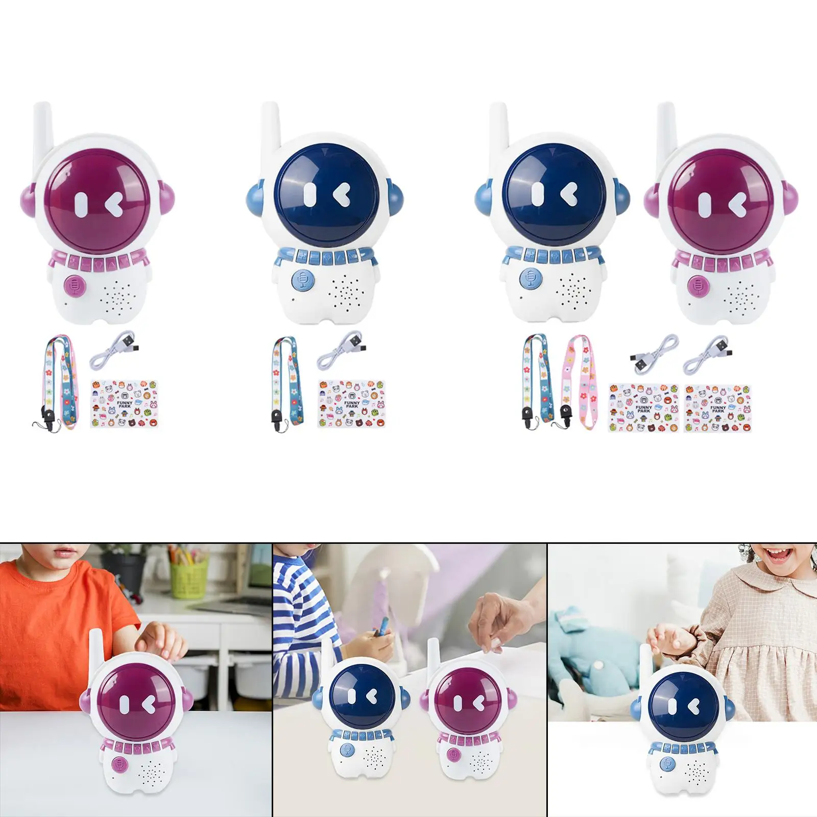 Детские Портативные перезаряжаемые рации Walky Talky для отдыха на природе, походов, семейных игр