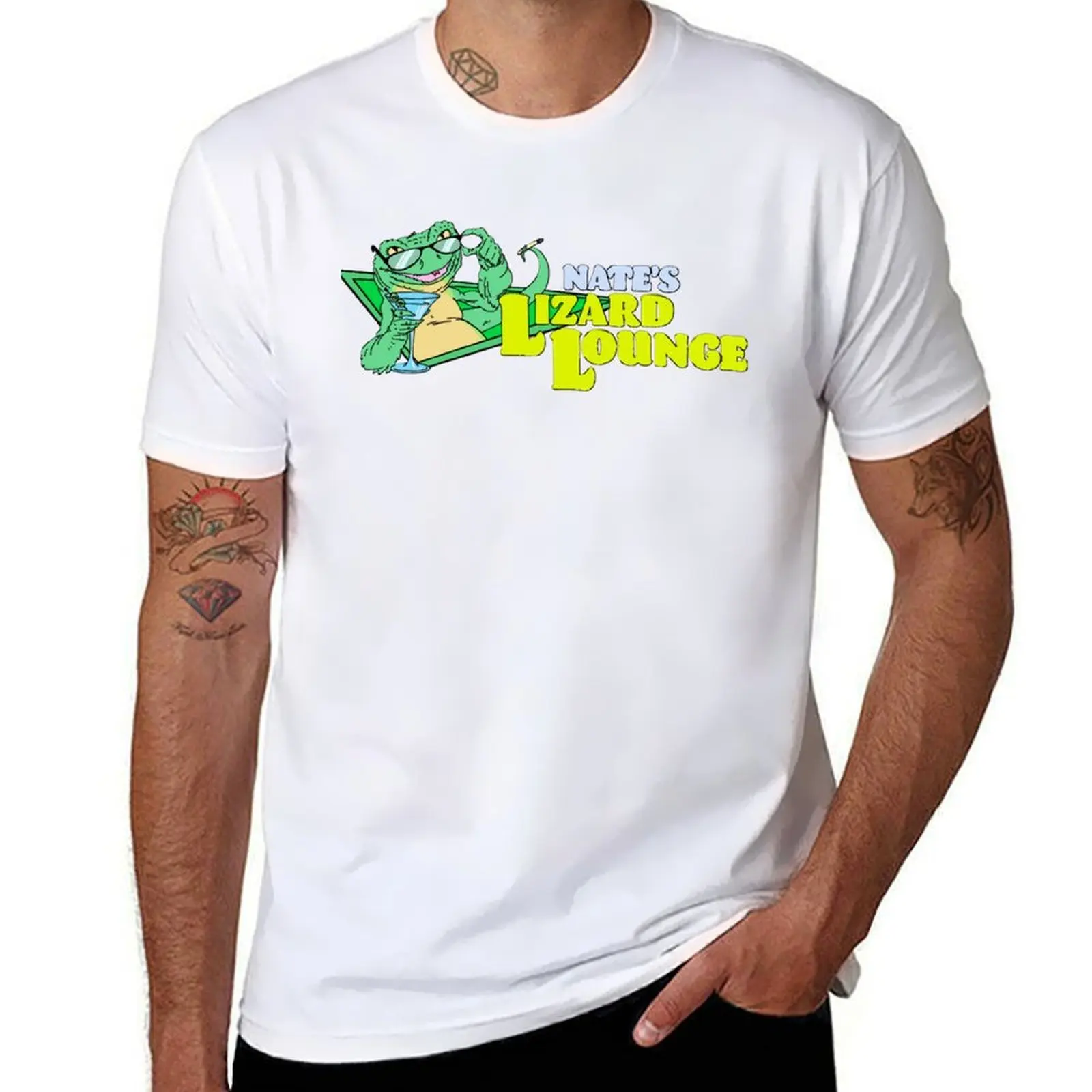 

Nates Lizard Lounge The Rehearsal LogoSticker T-Shirt printed t shirts for man t shirt man cotton T-Shirt