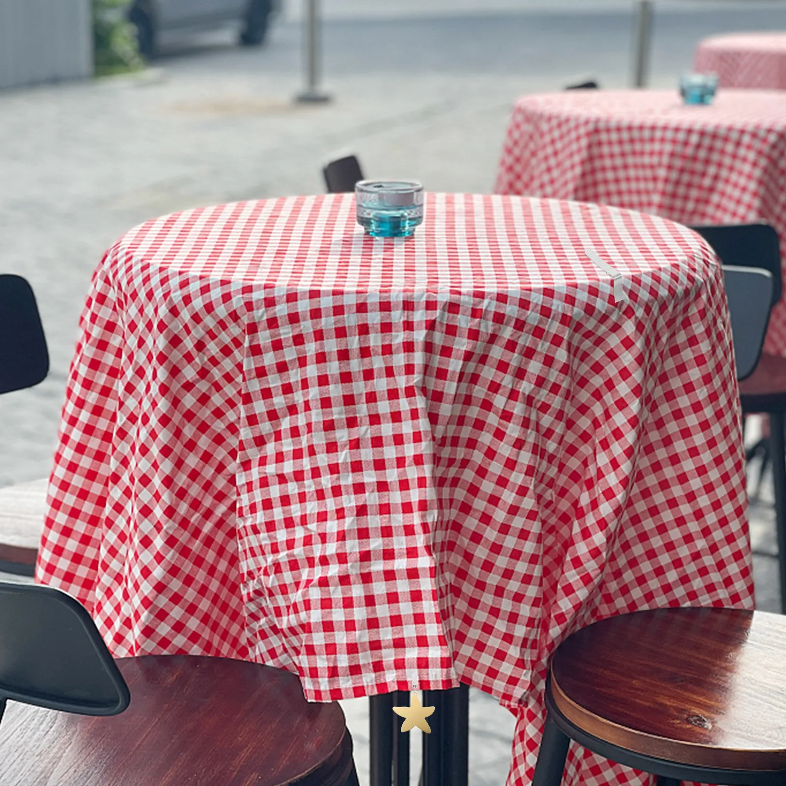 

4Pcs Stainless Steel Tablecloth Clips Star-Shaped Rust-Resistant Table Cover Fixing Clamps for Weddings Parties Banquets