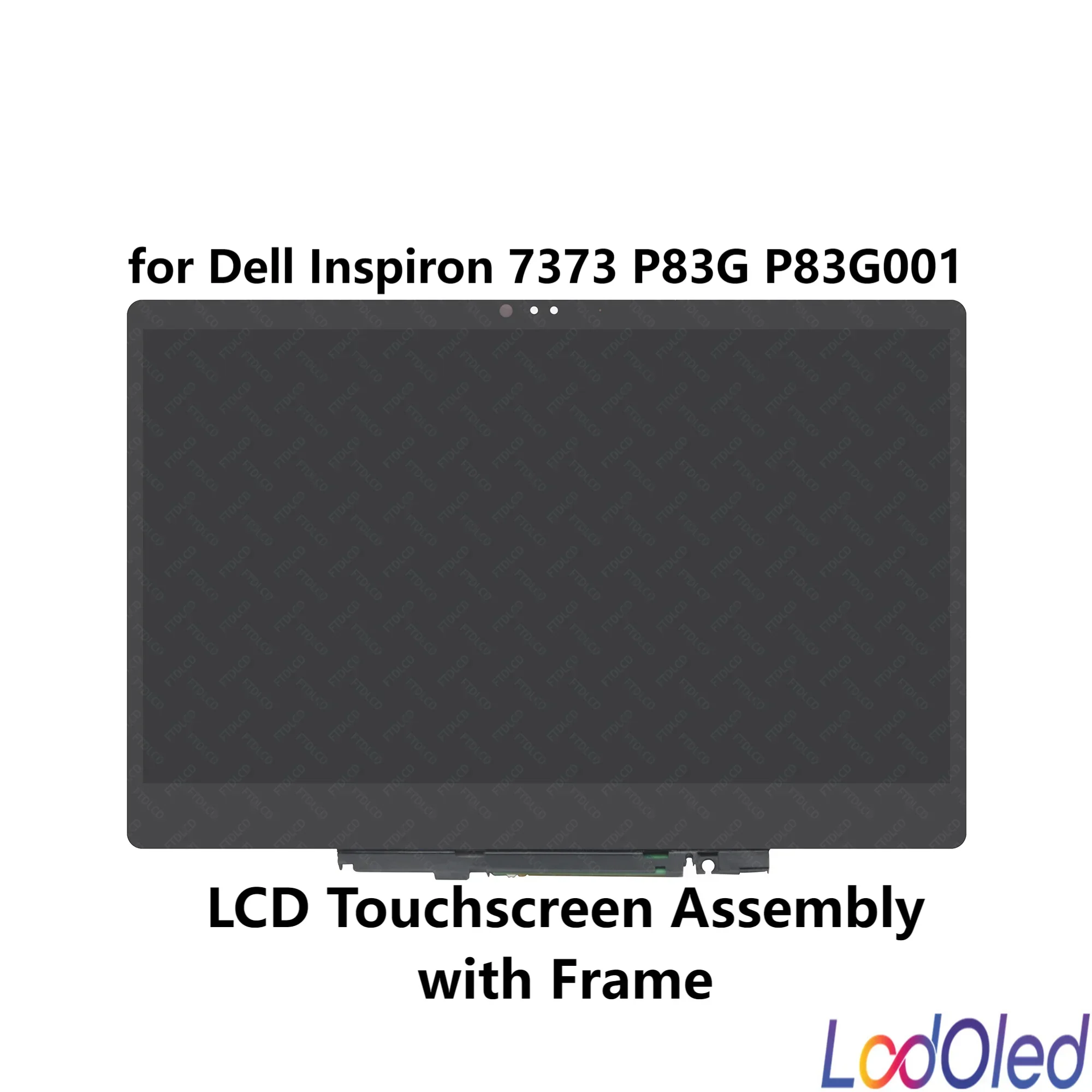 13.3'' FHD LCD Display Touch Screen Digitizer Panel Assembly With Frame for Dell Inspiron 7373 P83G P83G001 1920X1080 30pins