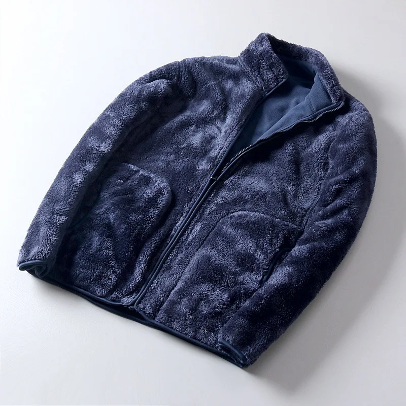 

Thiened Fce Outdoor Мужская толстовка с воротником-стойкой, зимняя теплая длинная повседневная верхняя одежда свера без бирки