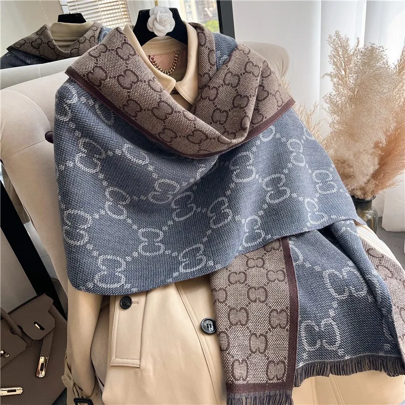 Winter Warm Wraps Women Scarf Luxury Design Pashmina Thick Shawl Blanket Travel Poncho Stoles Tippet