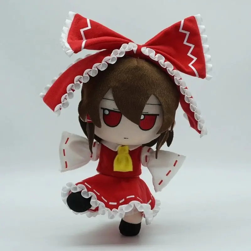 New 20cm TouHou Project Reimu Movable Bones Ver Plush Toys Cute Soft Stuffed Anime Pillow Dolls For Kid Birthday Christmas Gift