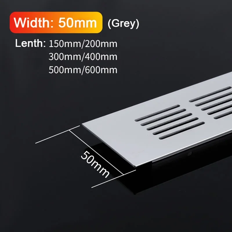 Ventilation Grills Aluminum Alloy Breathable Mesh Cabinet Air Vent Cover Exhaust Width 50/60/80/100/150/200mm Length 100-1000mm