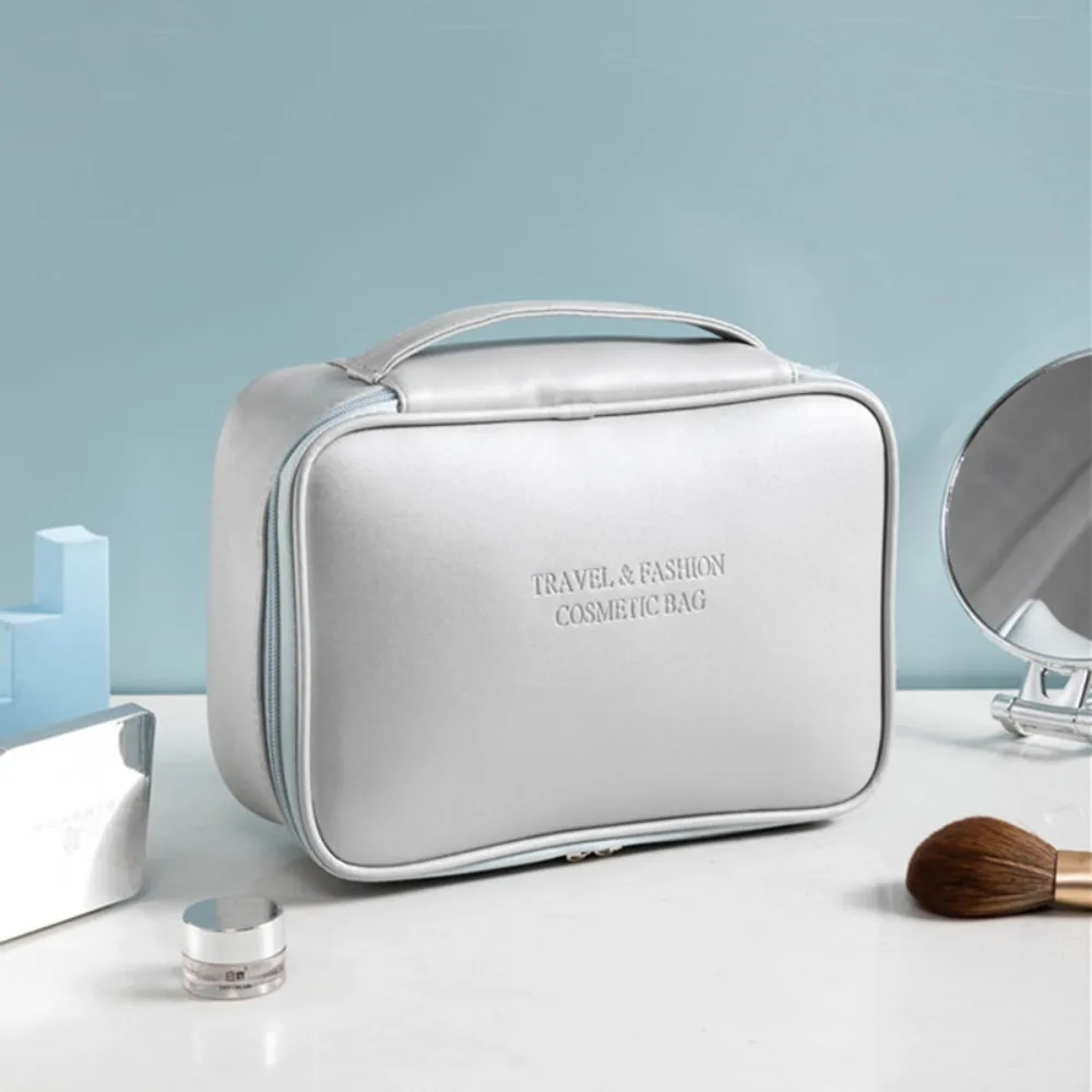 

Outdoor Waterproof Washing Bag Makeup Organizer Large Capacity Zipper Storage Bag Bath Storage Bag Makeup Case PU Cosmetic Bag
