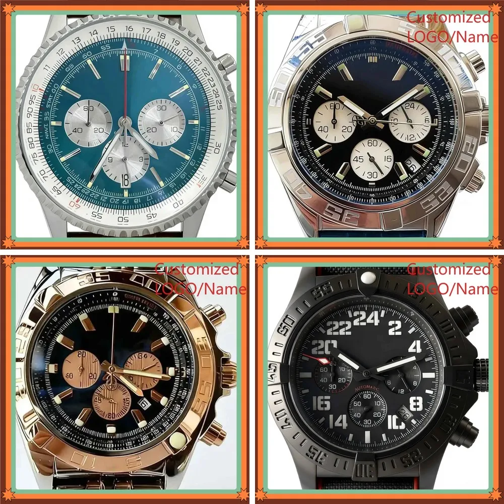 

Moq 5 units wholesale price custom logo high quality luxury watch 45mm Men Quartz Movement 904L Stainless Steel