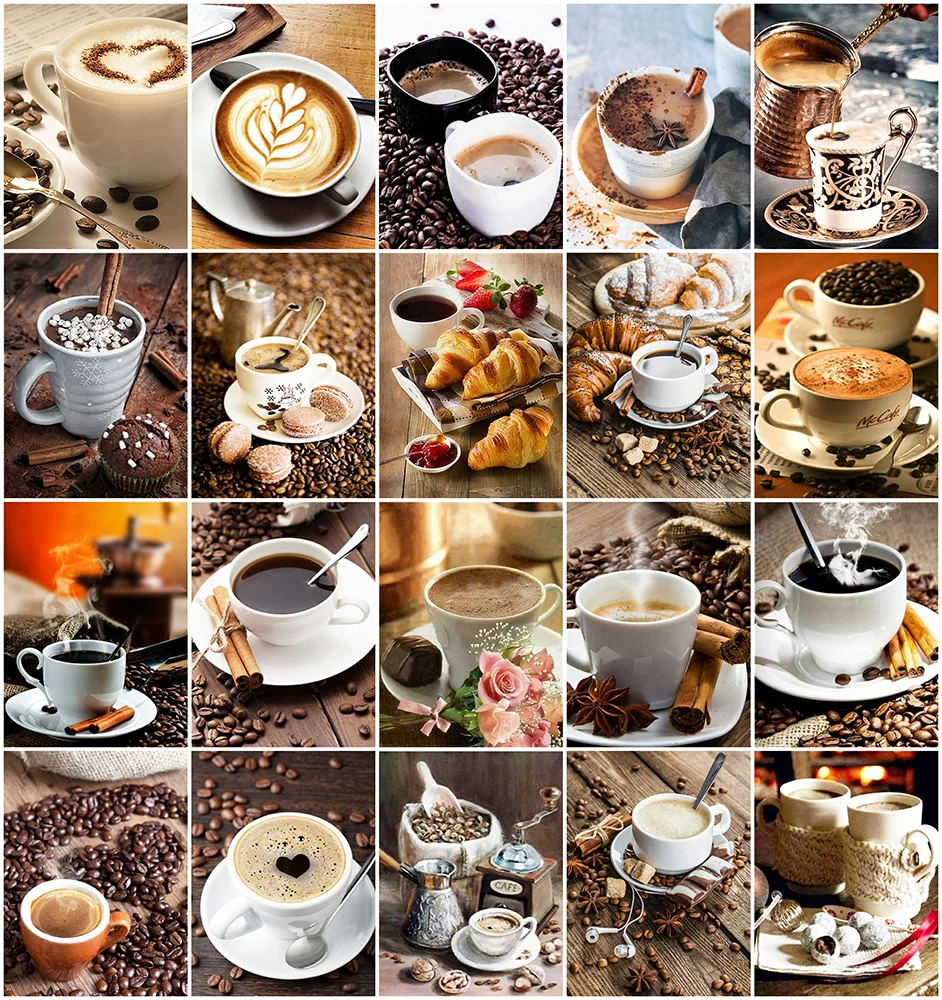 66ut: MomoArt Elmas Mosaik Kafe Resmi Elmas Yapımı Seti ile Evde Sanat Yapmak
