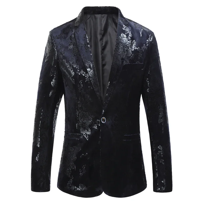 

2023 New Classic Printing Blazers Suit Men Korean Version Suit Jacket Casual Slim Fit Jaqueta Masculina Men Brand Clothing 6XL