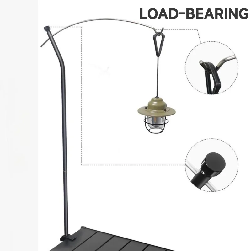 Outdoor Lamp Stand Hook 360° Full Space Adjustment Lamp Pole Stand Portable Folding Camping Lantern Stands for Picnic Camping view 5