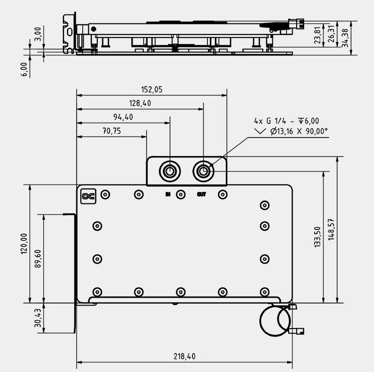 

Водоблок Alphacool Core GPU для PNY GeForce RTX 5090 ARGB EPIC-X RGB с тремя вентиляторами, для разогнанных видеокарт, с задней панелью