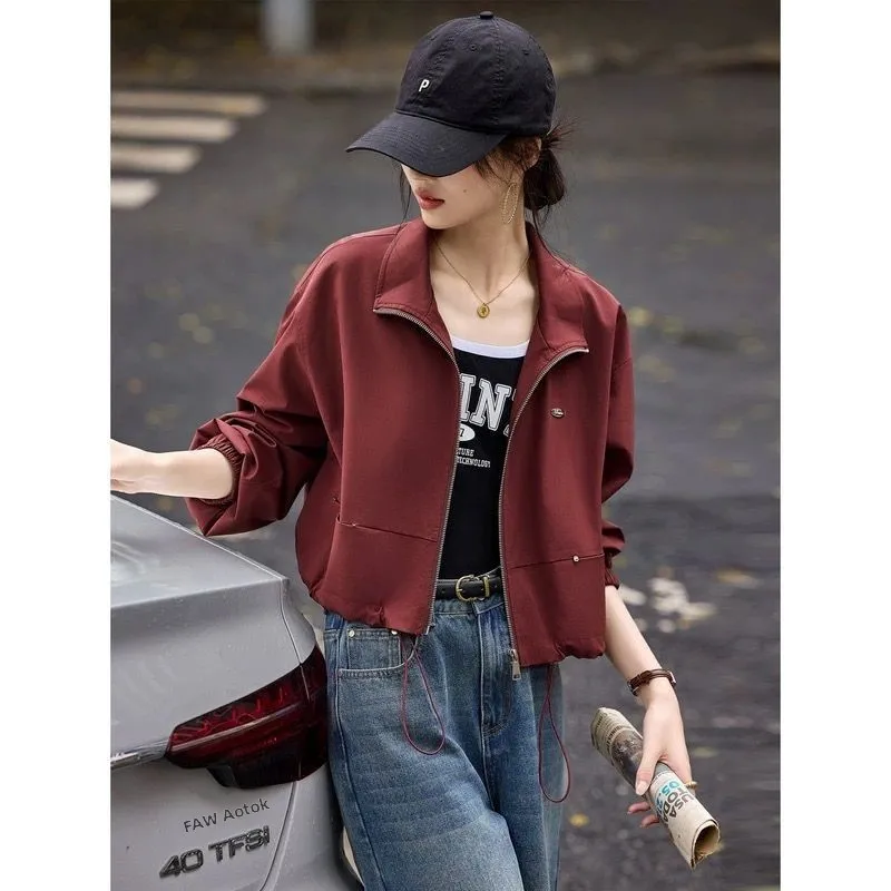 

ort повседневная свободная женская куртка 202, весна-осень, полиэфирное волокно, антидеформационная застежка-молния, цвет