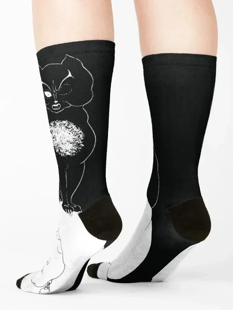 The Black Cat - Aubrey Beardsley Socks essential kawaii Stockings compression set Women's Socks Men's