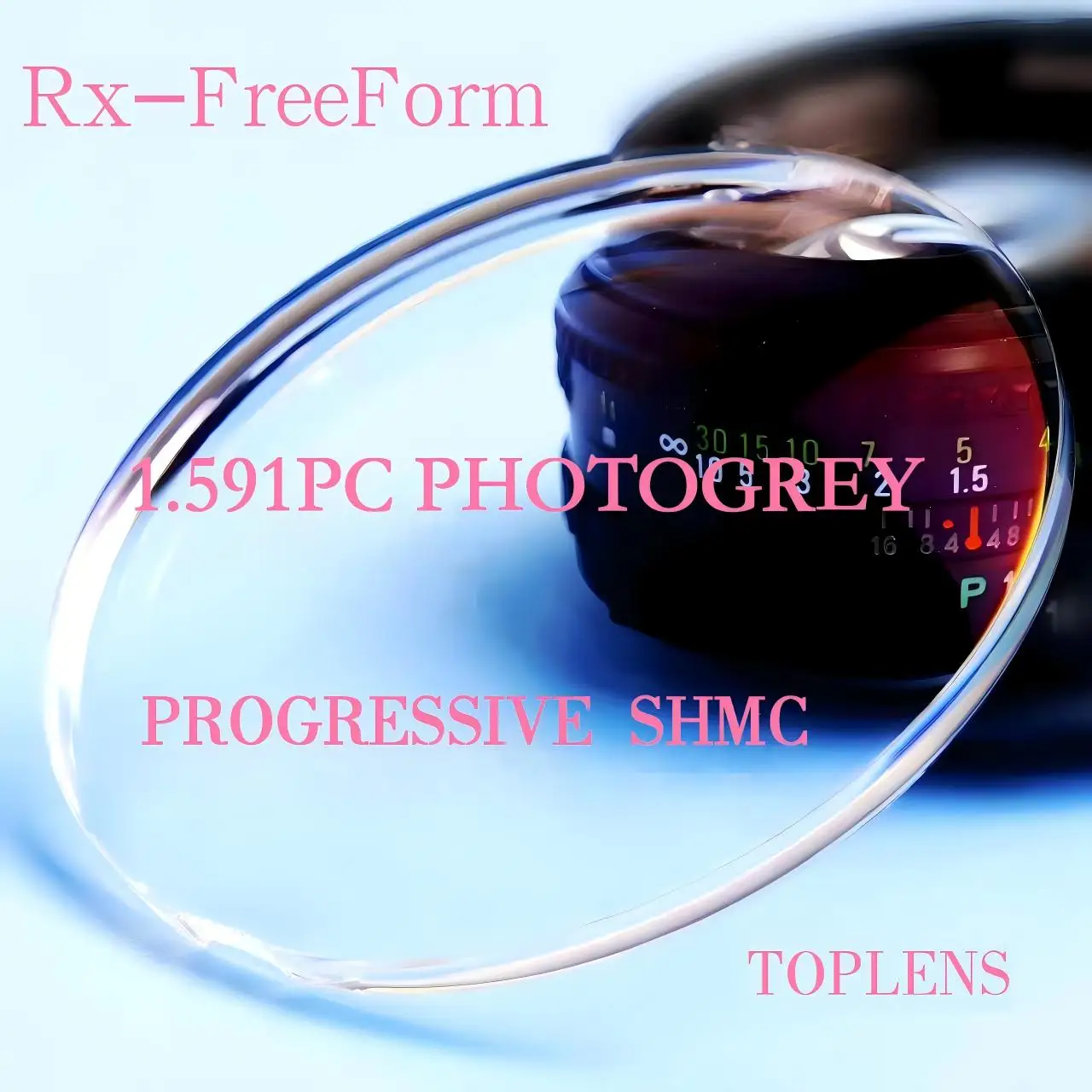 

1.591 FREE FORM POLYCARBONATE PROGRESSIVE PHOTOGREY SHMC--1 Pair(2 Lenses)-Full Set