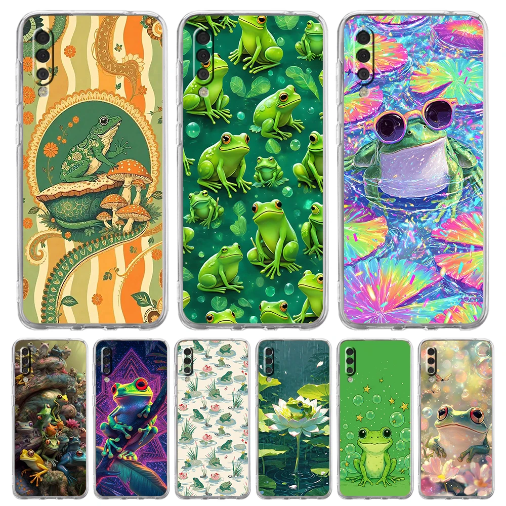 Прозрачный чехол для телефона с реалистичным принтом лягушки для Samsung Galaxy A16 A14 A12 A24 A16 A06 A50 A70 A56 A54 A36 A26, мягкий чехол из ТПУ Прозрачный чехол для телефона с реалистичным принтом лягушки для Samsung Galaxy A16 A14 A12 A24 A16 A06 A50 A70 A56 A54 A36 A26, мягкий чехол из ТПУ