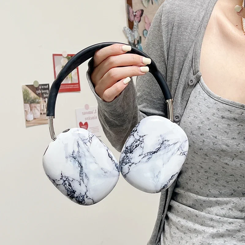 Защитный чехол с мраморным рисунком для наушников Apple Airpods Max, чехол для наушников с защитой от царапин, аксессуары для наушников