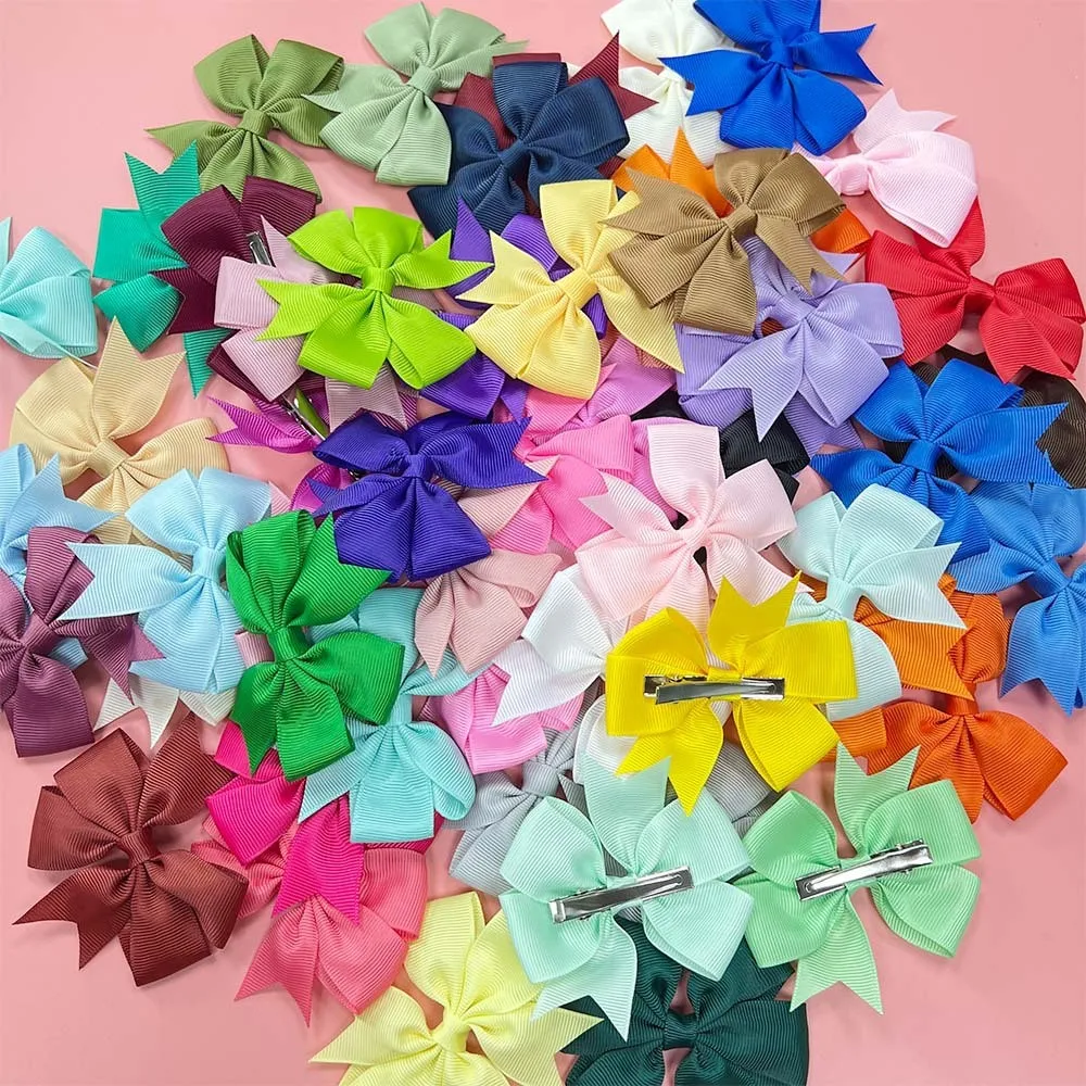 20/40PCS Baby Girls Hair Clips 3inch Grosgrain Ribbon Hair Bows with Clips Kids Hairpins Cute Hair Accessories