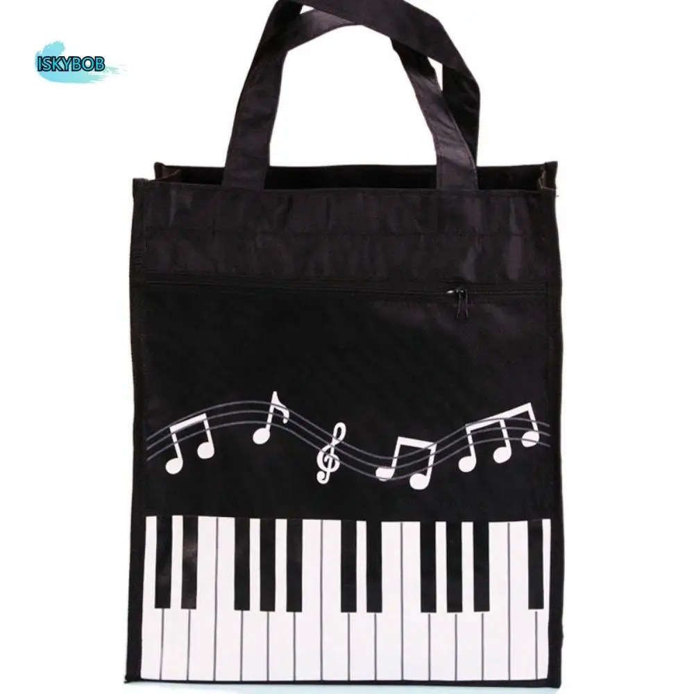 

Easy To Fold Durable Piano Keys Handbag Creative Colorful Tote Bag Reusable Sturdy Shopping Bag Teenager