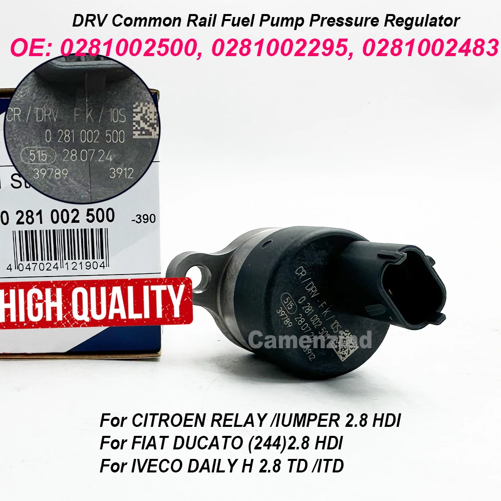 0281002500 Valvola di controllo della pressione Common Rail 42538165 504016314 0281002295 5001857386 Per IVECO CITROEN PEUGEOT BOXER 2.8 HDI