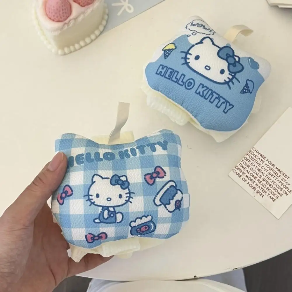 

Sanrio Hello Kitty мяч для ванны с рисунком котенка и кота, мягкая пенящаяся сетка, бытовая детская ванна, цветы, банный мяч, артефакт для купания
