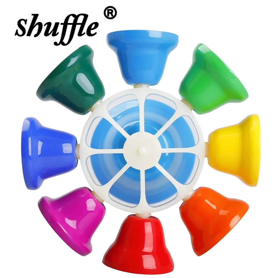Orff 8-Note Hand Bell Rotating Clock Percussion Instrument With Striking Stick Colorful Toys Children Baby Musical Education