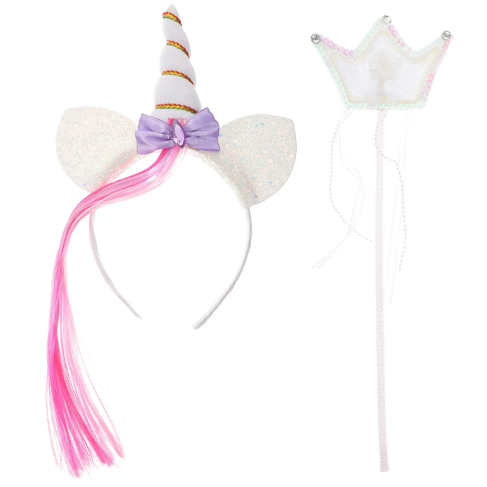 1Set Eenhoorn Haarband Mooie Meisjes Accessoire Herbruikbare Kostuum Wand Delicate Fee Hoofdband Verjaardagsfeestje Cadeau