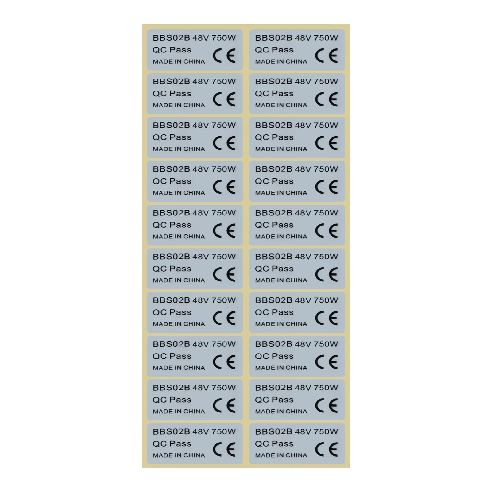 20Pc Ebike Electric Bicycle Sticker ForBAFANG 36V 250W/48V 750W01BBSHD SH BafangCentral Motor Sticker Accessories 45x23mm PVC