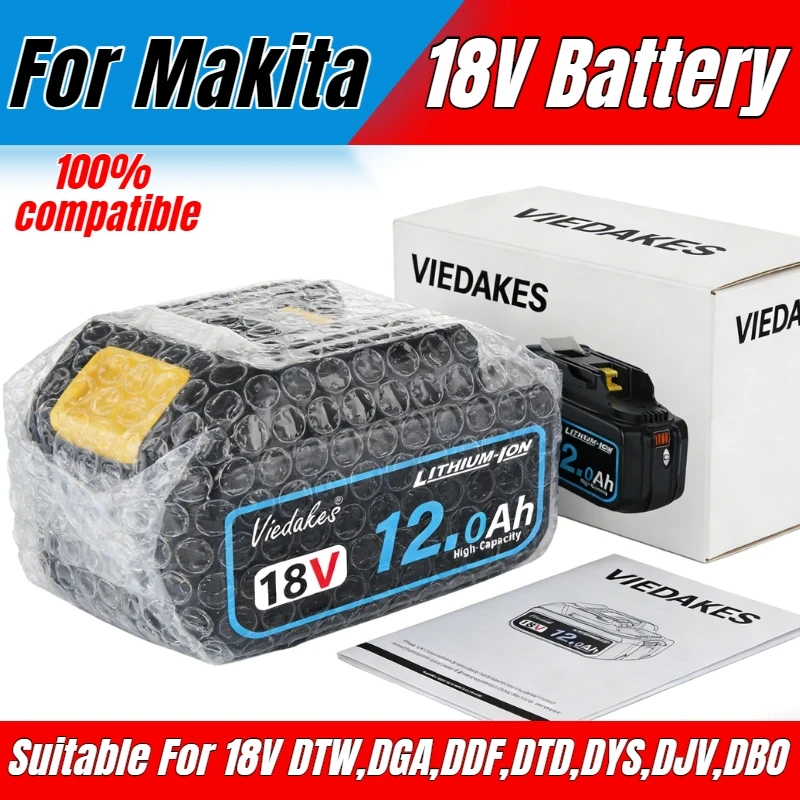 

100% compatible 6Ah for Makita battery,for Makita 18v tools battery, replaceable DHR202 DJV182 DDF487 DTW700 DGA404 DTD173