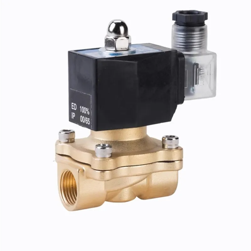 

1/4" 1/2" 3/4" 1" 1-1/4" 1-1/2" 2" Normally Closed Brass Water Valve Solenoid Valve IP65 for Water Oil Air 12V/24V/220V/110V