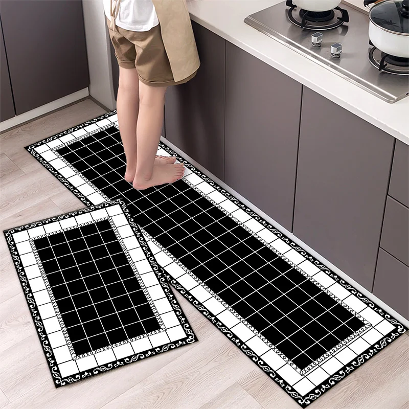 Long Kitchen Carpet for Floor Home Entrance Doormat Bedroom Living Room Decor Bedside Rug Hallway Balcony Bathroom Anti-Slip Mat