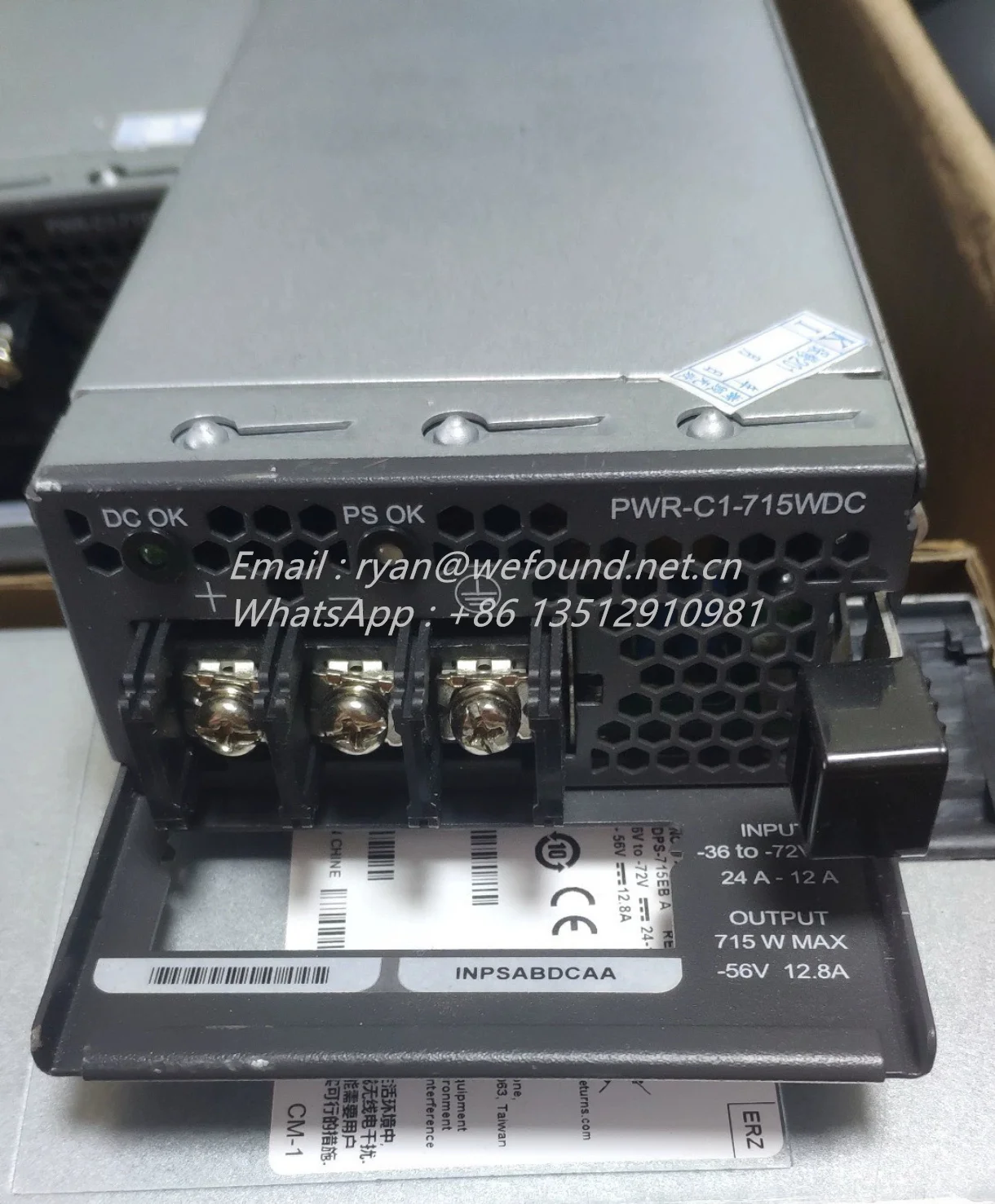 PWR-C1-715WDC Redundant Power Supplies