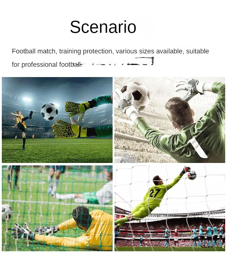 Soccer Goalkeeper Gloves Goalkeeper Adult Professional Finger Protection Equipment Anti-slip Training Gloves Breathable