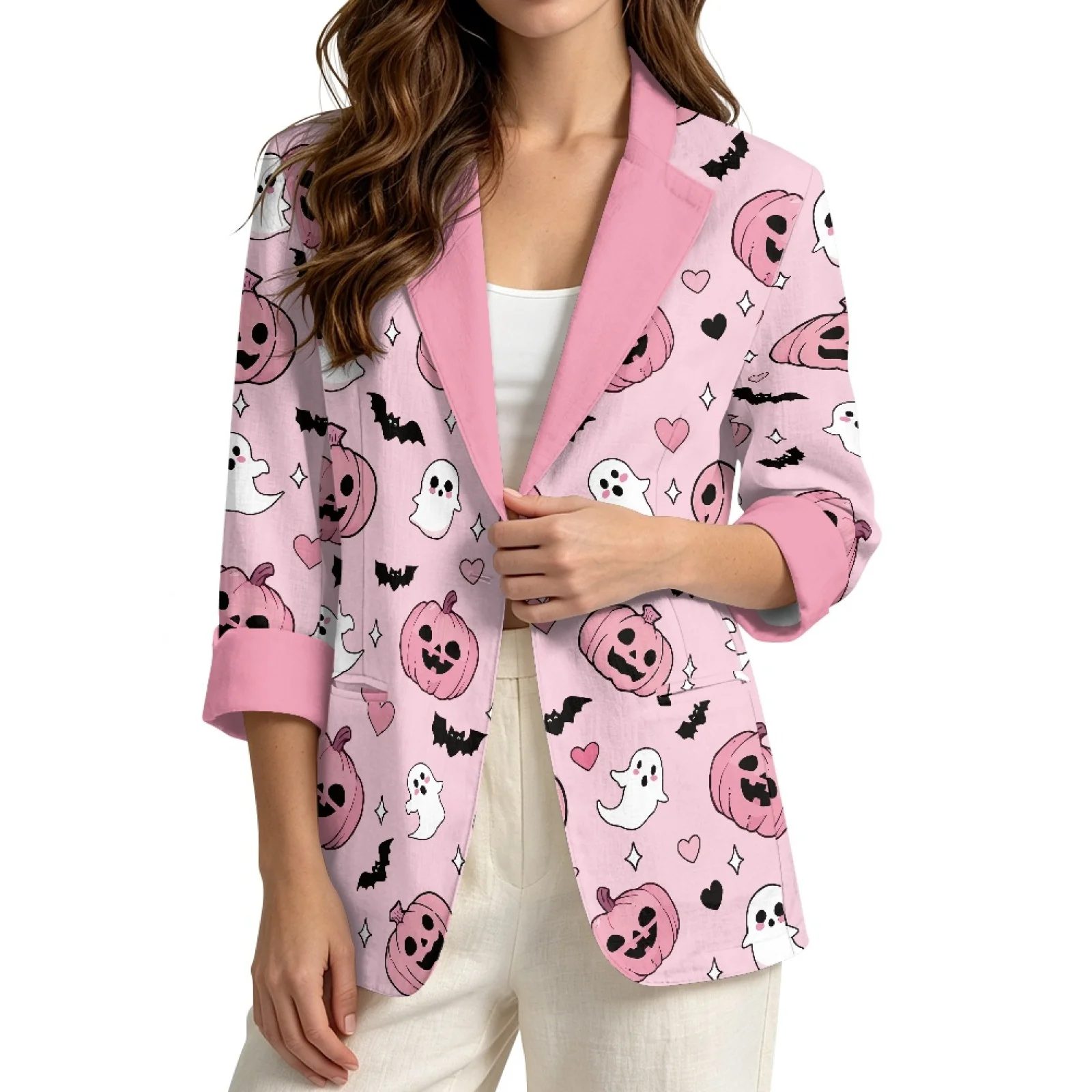 PENSTROLL Ghost Bat Linen Like Fall Tops Open Front Jacket for Women Lightweight Beach Cover Ups