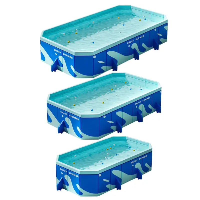 

Non Inflatable Pool Hard Shell Wading Pool Thickened Foldable Dog Pool Portable Outdoor Swimming Pool Rectangular Adult Kiddie