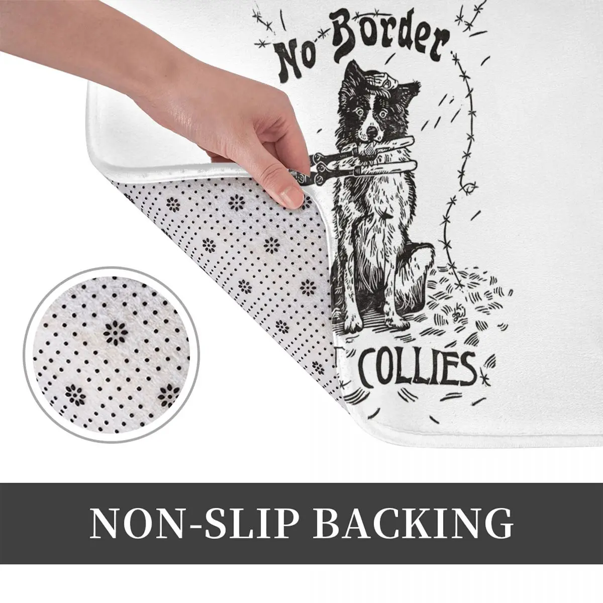 No Border Except Collies Non-slip Doormat Floor Mat Durable Carpet Rug for Kitchen Entrance Bathroom Living room Footpad Mats