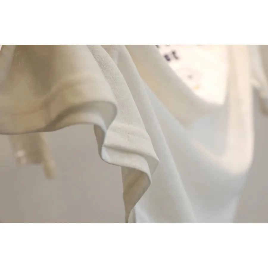 대형 사이즈 300 푸 한국 슬레 만화 프린트 여성용 여름 신상 편안하고 통기성 좋은 노화 방지 탑