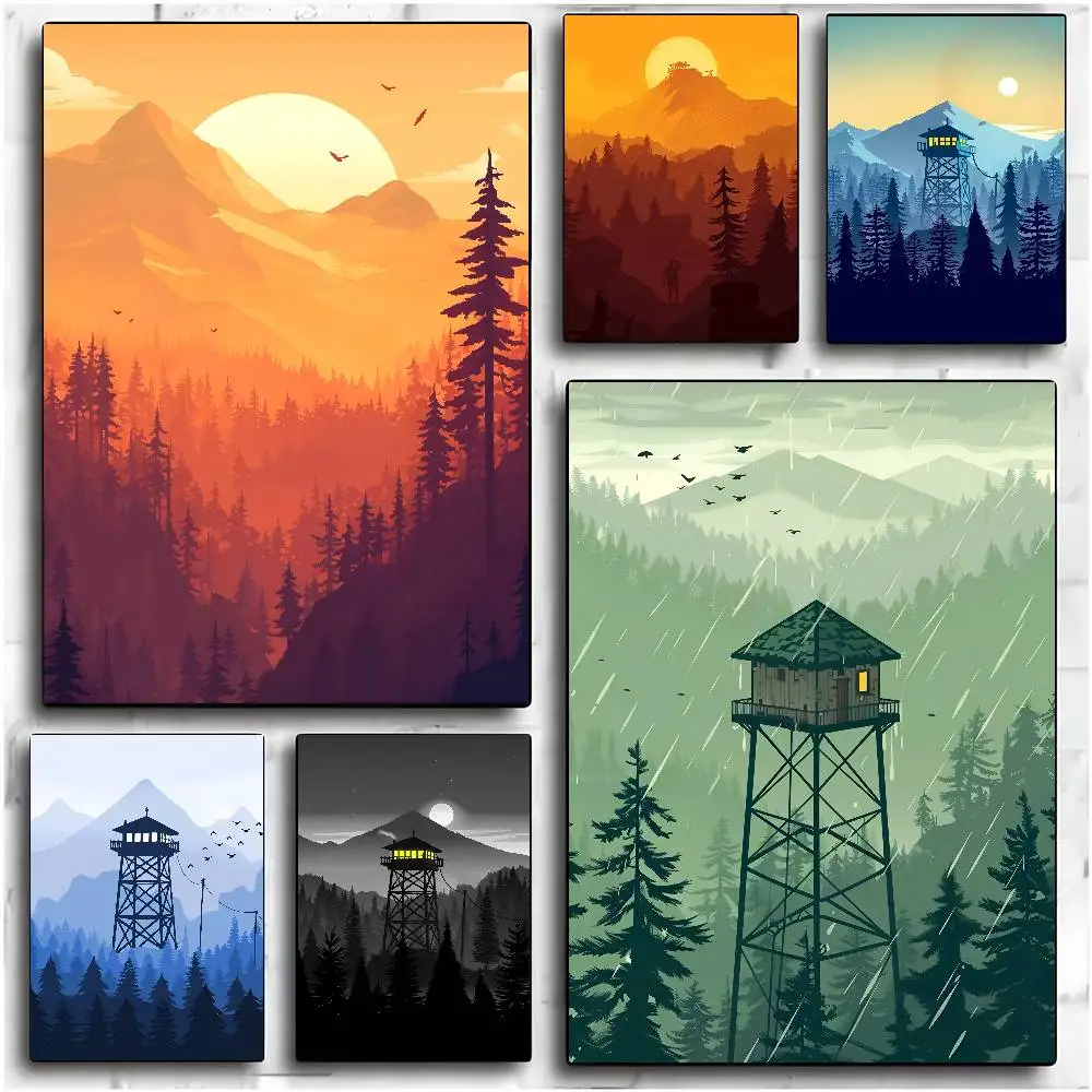 Anime F-firewatch GAME Poster No drilling required leaves no marks Self-adhesive stickers can be applied to any surface