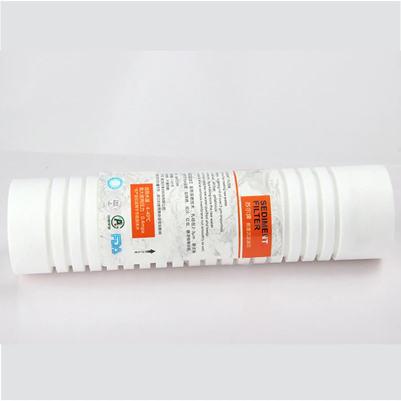 Depuratore d'acqua, elemento filtrante della macchina per acqua pura, carbonio di particelle di cotone PP pressato piatto da 10 pollici, carbonio compresso, c sinterizzato