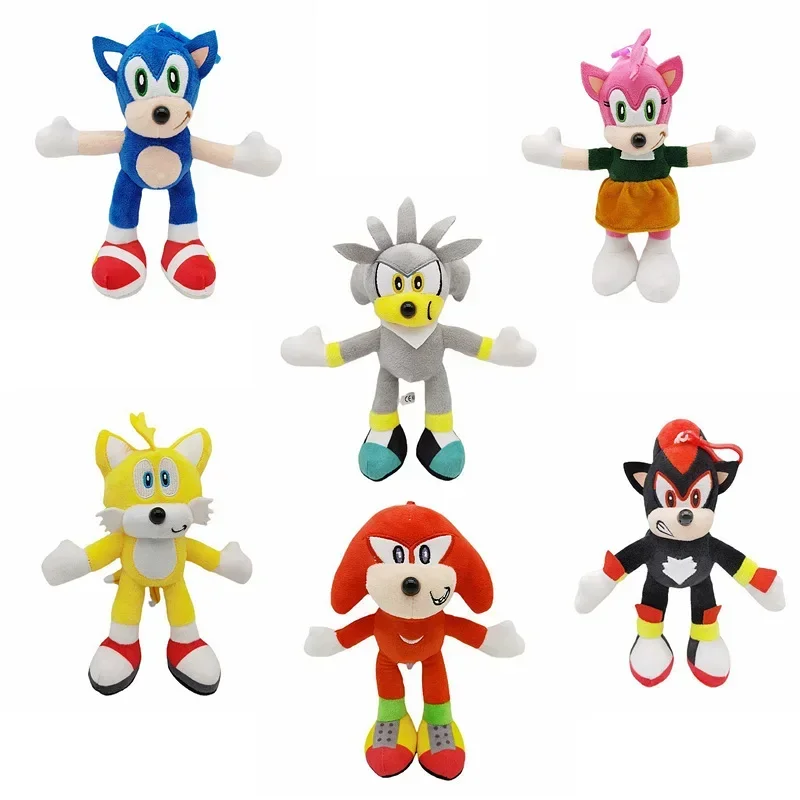 

Плюшевая игрушка Sonic, плюшевая кукла с хвостом Эми, милый мягкий ежик, плюшевая кукла для детей, подарки на день рождения