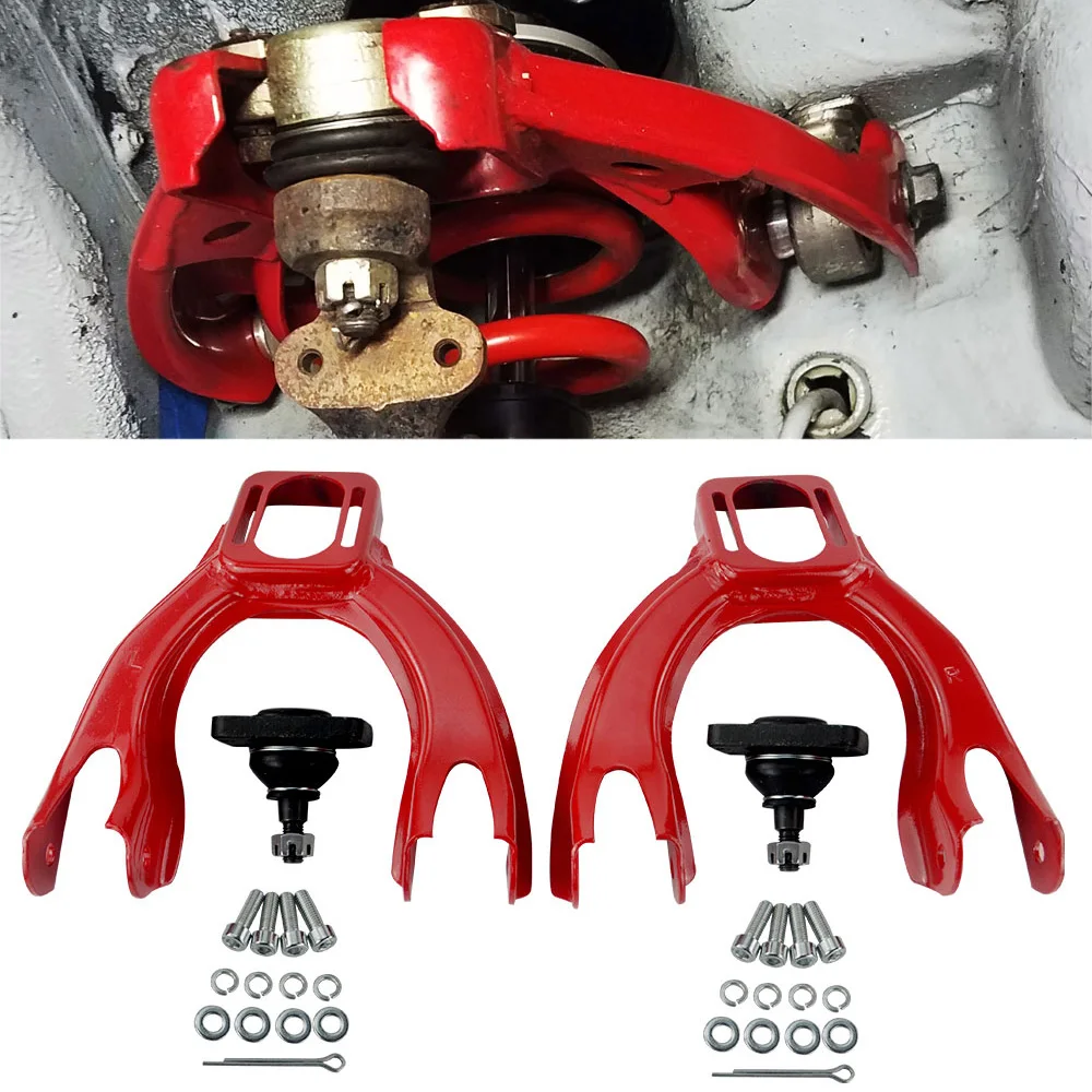 Racing Suspension Front Upper Camber Arm Kit Adjustable (L&R) Front Upper Control Arm Camber Kit For HONDA CIVIC EG 92-95